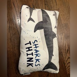 Think shark pillow by mermaid pillow company12x20